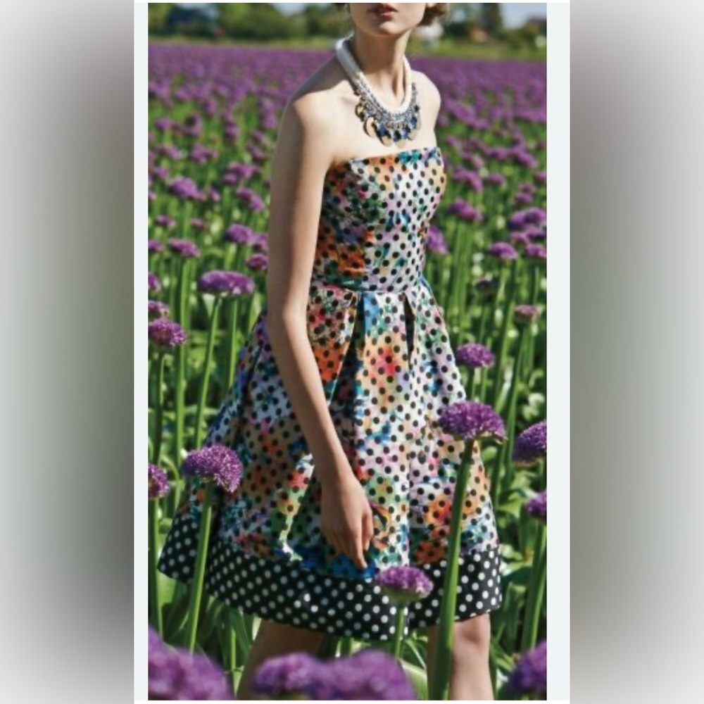 Anthropologie Corey Lynn Calter lavender strapless corset cocktail dress. Size 2